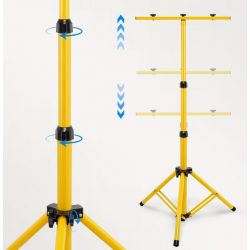 STATIVO LUCI SUPPORTO A T DA PAVIMENTO 160 Cm MAX TREPPIEDE MONTA FINO A 3 FARI A LED