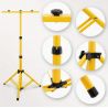 STATIVO LUCI SUPPORTO A T DA PAVIMENTO 160 Cm MAX TREPPIEDE MONTA FINO A 3 FARI A LED
