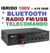 IMPIANTO AUDIO SISTEMA ATTIVO FILODIFFUSIONE 100V 1 amplificatore + 4 altoparlanti incasso + matassa 100 mt.