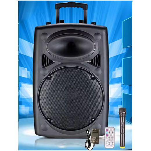 CASSA BLUETOOTH ALTOPARLANTE PORTATILE RICARICABILE BATTERIE 12" LED USB/SD 300w