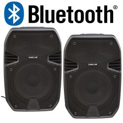 CASSE ACUSTICHE AMPLIFICATE ATTIVE 400W 8" BLUETOOTH RADIO USB karaoke
