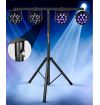 4 EFFETTI LUCE A LED DISCOTECA RGB + STATIVO LUCI A T - multicolore