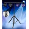 4 EFFETTI LUCE A LED DISCOTECA RGB + STATIVO LUCI A T - multicolore