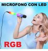 MICROFONO KARAOKE CON EFFETTO LED INTEGRATO DINAMICO CANTO DJ