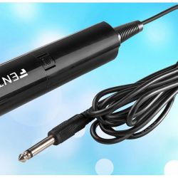 MICROFONO KARAOKE CON EFFETTO LED INTEGRATO DINAMICO CANTO DJ