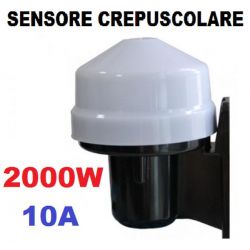 Interruttore Crepuscolare da Esterno 2000W 220v Sensore per Lampade Led