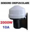 Interruttore Crepuscolare da Esterno 2000W 220v Sensore per Lampade Led