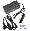ALIMENTATORE UNIVERSALE PORTATILE NOTEBOOK PC 96W CON 8 ADATTATORI