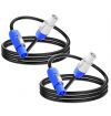 2 PEZZI CAVO POWERCON ALIMENTAZIONE PROFESSIONALE IN-OUT 16AWG