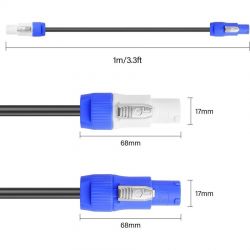 Cavo Di Potenza Speakon 5 Metri MPE Audio – Made In Italy, Puro Rame OFC, Connettori Professionale Per Casse Passive
