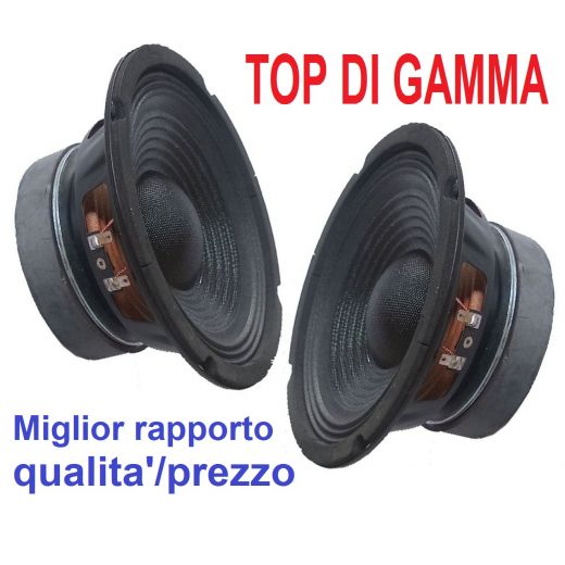 COPPIA WOOFER 16,5 CM 8 Ohm 300W SUBWOOFER 6,5" POLLICI MAGNETE 11 Cm ALTA QUALITA'