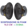 COPPIA WOOFER 16,5 CM 8 Ohm 6,5" POLLICI ALTOPARLANTE 165 MM IN FOAM