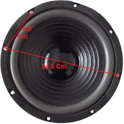 WOOFER 25 CM 8 Ohm 200w ALTOPARLANTE SOSP. MORBIDA 10" POLLICI CASSE ACUSTICHE