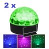 COPPIA EFFETTI LUCE A LED MEZZA SFERA ALTA LUMINOSTIA' art. cp153225 - 1