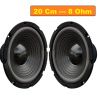 COPPIA WOOFER 20 CM 8 Ohm ALTOPARLANTE 8" POLLICI 300W + GRIGLIE E FERMI
