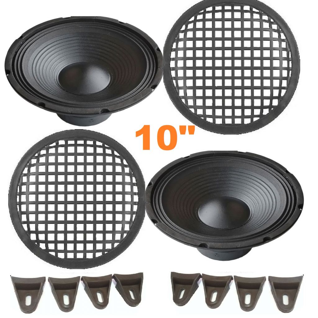COPPIA WOOFER 25 CM 4 Ohm 500W PANNELLO AUTO + GRIGLIE E FERMI