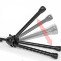 ASTA MICROFONO PROFESSIONALE + CLIP DA PAVIMENTO 140 Cm MAX