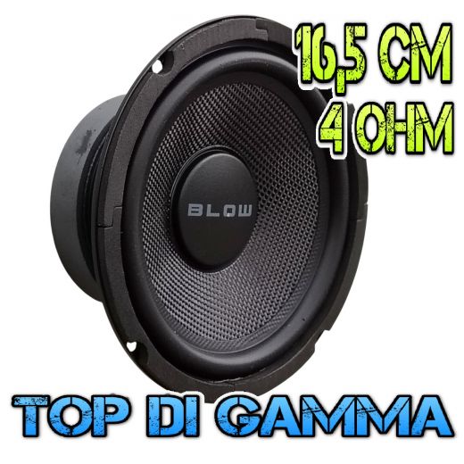 WOOFER 16,5 Cm 4 Ohm SUBWOOFER AUTO 200W SPORTELLO AUTO alta qualita'