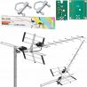 ANTENNA TV 4K DVB-T2 DIGITALE TERRESTRE 24dB 24 ELEMENTI FILTRO LTE VHF+UHF