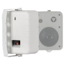 COPPIA ALTOPARLANTI DA PARETE 8 Ohm CASSE ACUSTICHE MURO + STAFFE FILODIFFUSIONE LOCALI