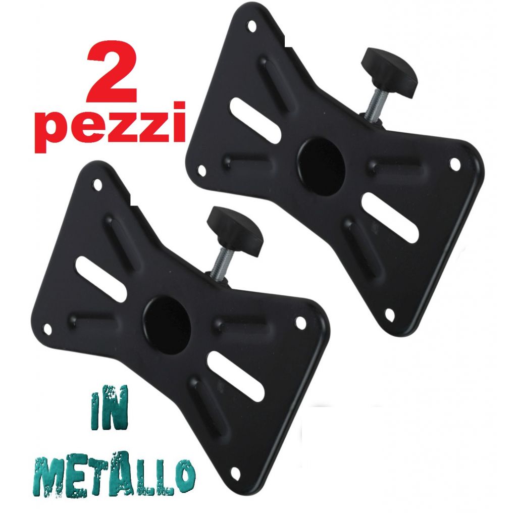 COPPIA ADATTATORE STATIVO CASSA ACUSTICA IN METALLO FLANGIA TREPPIEDE UNIVERSALE