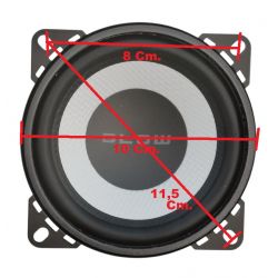 COPPIA MIDRANGE 10 CM 4 Ohm WOOFER ALTOPARLANTE AUTO 220W 4" POLLICI MIDRANGE