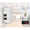 FILODIFFUSIONE LOCALI IMPIANTO AUDIO 4 CANALI CASSE ACUSTICHE PARETE BIANCHE 8 Ohm amplificatore + 4 casse + cavo