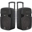 IMPIANTO AUDIO COMPLETO 2 casse amplificate 900w + mixer BT + stativi con borsa + cavo 3 mt