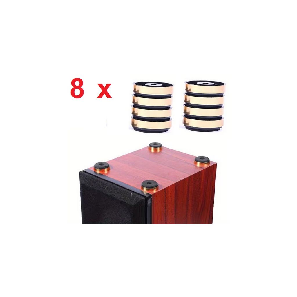 8 PEZZI PIEDINI CASSE ACUSTICHE SUBWOOFER AMPLIFICATORE PIEDI serie gold