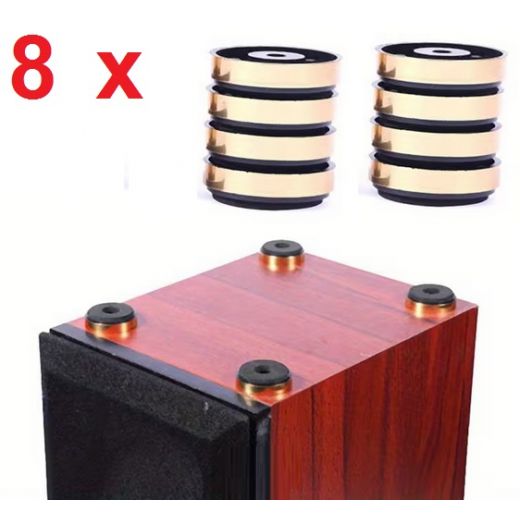 8 PEZZI PIEDINI CASSE ACUSTICHE SUBWOOFER AMPLIFICATORE PIEDI serie gold