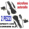 2 PEZZI MICROFONO PER AUTORADIO ANDROID 1 2 DIN VIVAVOCE AUTO ESTERNO FILO JACK 3,5 mm