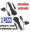 2 PEZZI MICROFONO PER AUTORADIO ANDROID 1 2 DIN VIVAVOCE AUTO ESTERNO FILO JACK 3,5 mm