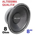 COPPIA WOOFER 20 CM 8 Ohm 8" POLLICI 600W SOSPENSIONE MORBIDA alta qualita'