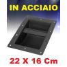MANIGLIA INCASSO ALTOPARLANTI CASSE ACUSTICHE FERRO ACCIAIO 22x16 cm SUBWOOFER