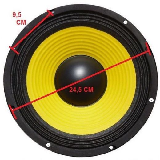 WOOFER 25 CM 4 Ohm CONO ALTOPARLANTE INCASSO 10" POLLICI 200W