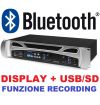 AMPLIFICATORE DJ PA FINALE DI POTENZA 300w RACK 19" BLUETOOTH DISPLAY MP3 E RECORDING - 1