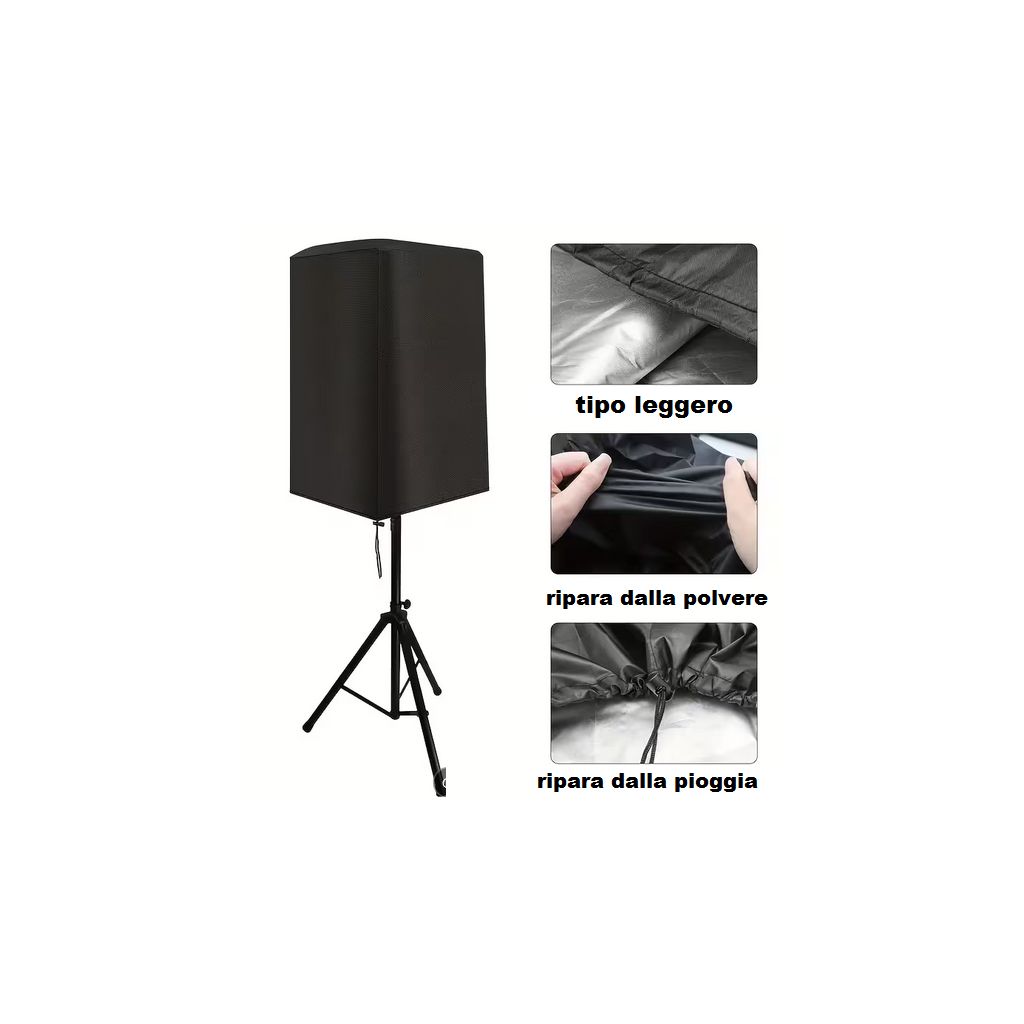 CUSTODIA ALTOPARLANTI COVER CASSE ACUSTICHE BORSA IMPERMEABILE 56x38x33 Cm