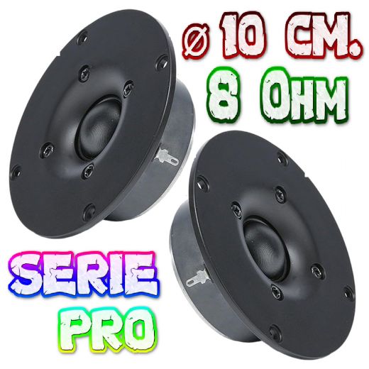 SHARD-LAB® COPPIA TWEETER A CUPOLA 10 Cm MAGNETICO DOME 4" pollici 8 Ohm 240 watt