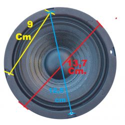 MIDRANGE 13 CM 8 Ohm WOOFER 100W 136 mm 5" POLLICI ALTOPARLANTE MEDI