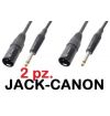 COPPIA CAVI AUDIO ALTA FEDELTA' 3 METRI CANNON XLR M JACK MONO 6,3 MM art cp176633 - 1