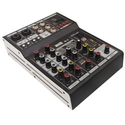 MIXER CON EFFETTI AUDIO 4 CANALI CON BLUETOOTH + USB + DISPLAY