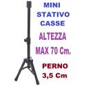 MINI STATIVO CASSE ACUSTICHE TREPPIEDE SUPPORTO UNIVERSALE ALTEZZA 70 CM