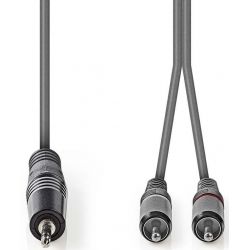 CAVO RCA JACK AUDIO COMPUTER MIXER 5 METRI SERIE PRO SCHERMATO 1 SPINA JACK 3,5 MM 2 SPINE RCA