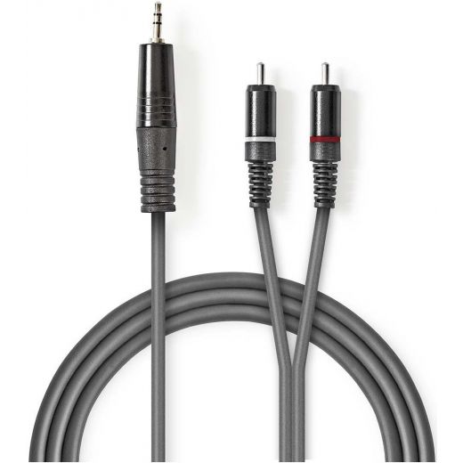 CAVO RCA JACK AUDIO COMPUTER MIXER 5 METRI SERIE PRO SCHERMATO 1 SPINA JACK 3,5 MM 2 SPINE RCA