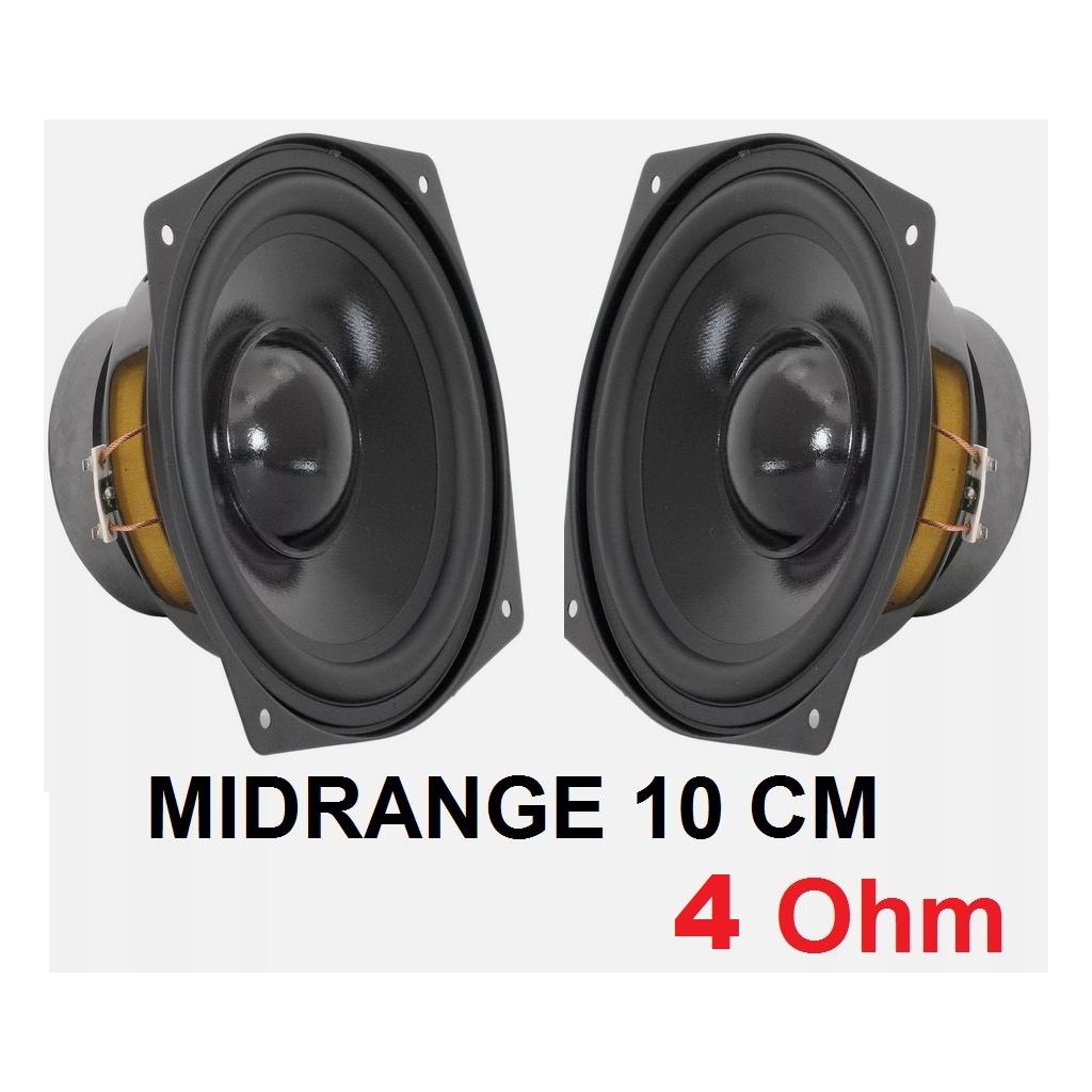 COPPIA ALTOPARLANTI AUTO 10 CM 4 OHM MIDRANGE WOOFER 105 mm MEDIO BASSI