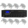 IMPIANTO AUDIO ATTIVO FILODIFFUSIONE 100V amplificatore BT + 8 altoparlanti incasso + matassa
