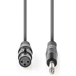 CAVO JACK 6,3 mm MONO CANNON XLR FEMMINA MICROFONO 10 METRI