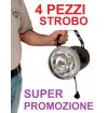 4 PEZZI EFFETTO LUCE STROBOSCOPICA STROBO DJ DEEJAY DISCOTECA LUCI PSICHEDELICHE
