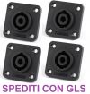 4 PEZZI CONNETTORE SPEAKON FEMMINA DA PANNELLO NL4 PRESA VOLANTE 4x4 Cm