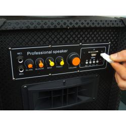 COPPIA CASSE AMPLIFICATE BLUETOOTH WOOFER 10" 26 Cm CON USB - LED